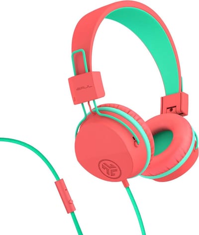 Kinder Hoofdtelefoon - Bedraad On-Ear - Veilig Luisteren - Volume Limiter - Opvouwbaar - Perzik