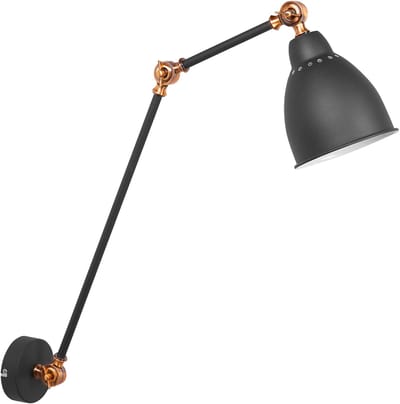 MISSISSIPPI L - Wandlamp - Grafietgrijs - Metaal