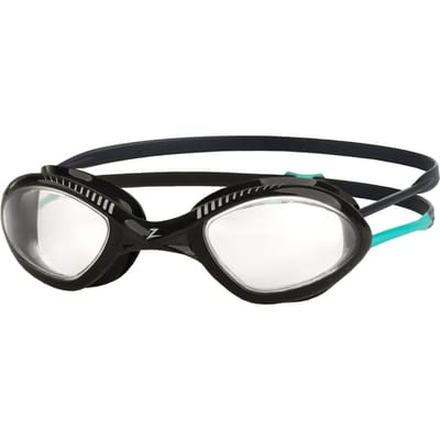 Zoggs Unisex Tiger SNR zwembril voor volwassenen (Zwart/turquoise/helder)