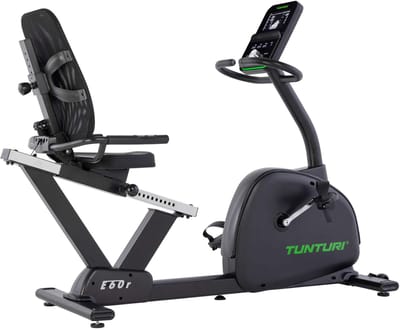Tunturi Signature E60 Ligfiets - Fitness fiets met lage instap - Ergonomisch verstelbaar - 48 programma's - Transportwielen