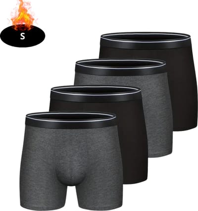 Nivard Onderbroeken Heren - Boxershort - Ondergoed - Boxer - Underwear - Mannen - 4 Pack - Zwart + Grijs - S