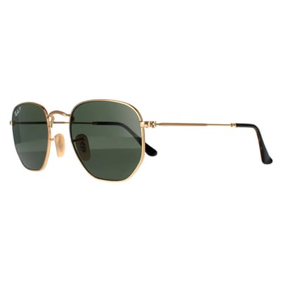 Ray-ban zonnebril zeshoekige RB3548N 001/58 Gold G-15 groen gepolariseerd