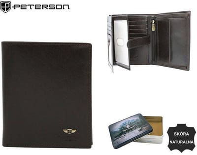 Peterson - Grote Lederen Portemonnee - Klassiek Design - RFID-Beveiliging