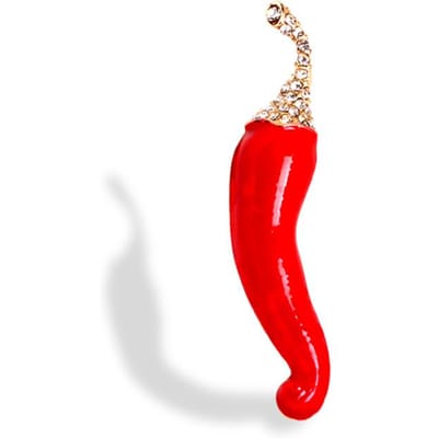 Schattige Rode Paprika Broche Speld Kleurrijke Groente Peper Spelden Dames Sjaal Trui Broches Sieraden red