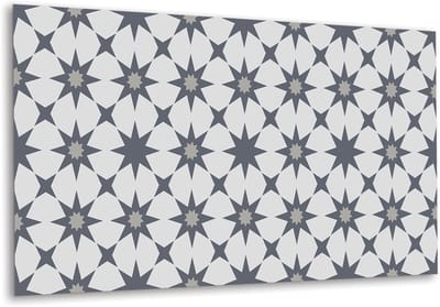 Tulup PVC Wandpaneel - Sterren Vinyl Wandpaneel - 100 cm x 50 cm - Grijs PVC Wandpaneel - 1 stuk - PVC Muurpaneel - Geometrisch Wandpaneel - Wandpaneel Zelfklevend - Plaktegels Keuken en Badkamer