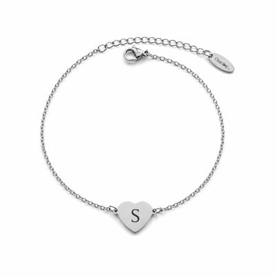 Hart Armband met 1 Initiaal Goud