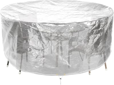 Famanu – Waterdichte tafelhoes van 163 x 71 cm - ademend polyethyleen voor buitentafels en stoelen - transparant