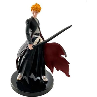 1 Stuk Anime BLEACH Actiefiguren Kurosaki Ichigo Kuchiki Byakuya Inoue Orihime Urahara Kisuke PVC Model Collectie Kinder Cadeau Speelgoed black