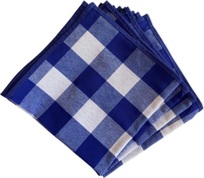 Servetten – Set van 6 – Blauw-Wit Geruit – 4x4 cm Geweven Ruit – Oktoberfest Stijl – 40x40 cm – Herbruikbaar & Wasbaar