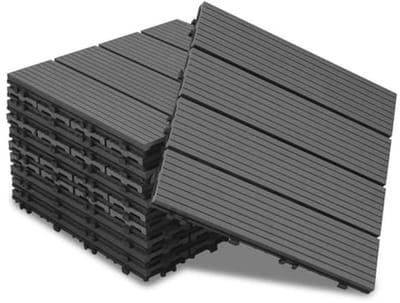 Houtlook Terrastegels 30x30 cm - Weerbestendig en met Drainagefunctie voor Balkon & Terras - 55 Tegels per 5m²