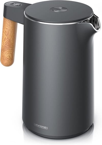Waterkoker Temperatuurinstelling - Thee Waterkoker - Precisie Water Verwarmen - Dubbelwandig Cool Touch - 1.5 Liter - Zwart