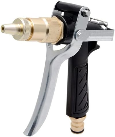Hoge Druk Water Spray Gun Nozzle voor Tuinslang met Anti-Slip Grip en Duurzaam Messing Mondstuk voor Effectieve Reiniging