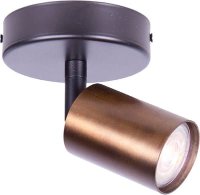 Spot | 11 cm | serie bounce zwart brons | GU10 | brons zwart | metaal | accent verlichting
