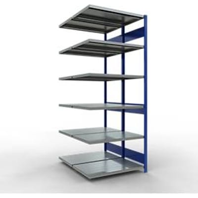 SCHULTE Lagertechnik - Dubbel legbordstelling. Type 250 kg - 2500x1000x2x600 mm, 12 legborden