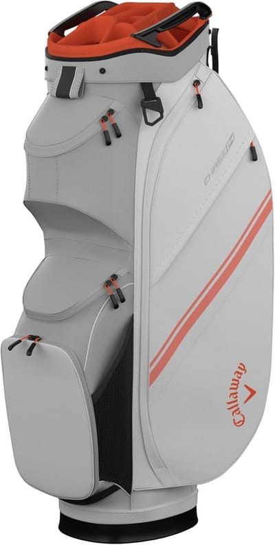 Golfkar Tas - Golftas Accessoire - Sport Organisatie - Lichtgewicht Constructie - One Size - Wit Zilver Oranje