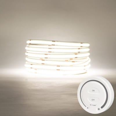 LED Strip COB - 5 Meter - Complete Set - 6000k - Koud Wit - 24V - 480LED/m - Met Draadloze Mi-Light(MiBoxer) Touch Wandbediening(Wit)