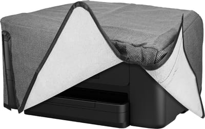 kwmobile printer hoes geschikt voor Epson WorkForce Pro WF-3725DWF / 4725DWF case - Linnen cover - Stofhoes voor printer in donkergrijs