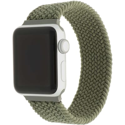 2+1 | Apple Watch Bandje - Nylon - Gevlochten Solo - Inverness Groen