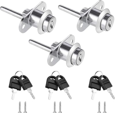 Solidchoice - 3-delige Kastplunjer Lock Slot met Sleutel voor Meubels