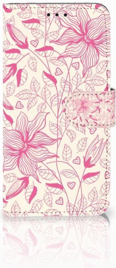 Boekhoesje voor Huawei P30 Lite (2020) Hoesje Pink Flowers