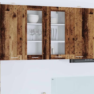 vidaXL - Hangkast - Oudhout - 80 - x - 31 - x - 80 - cm - Bewerkt - hout