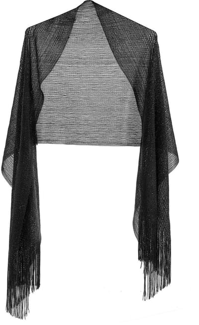Cosensi - Dames Metallic Sjaal - Elegante Accessoires - Perfect voor Feestjes - Shiny Sjaal - Ideaal voor Koude Avonden - Geschikt voor Bruiloften