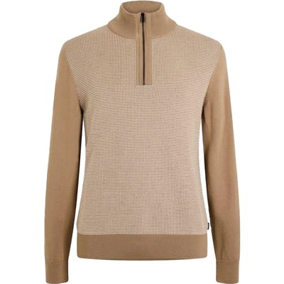 Boss Heren H Dambino gebreide casual trui (Beige)