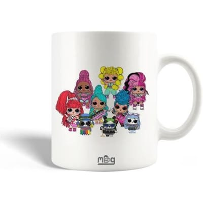 Mug en Céramique - LOL Surprise - 30cl - Blanc - Compatible Lave-Vaisselle - Enfant