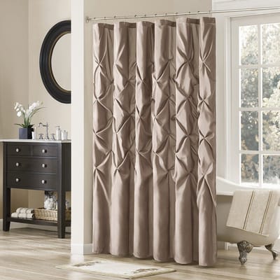 Unyqoos Douchegordijn Set - Modern - Beige - Hoogwaardig Polyester - Eenvoudige Installatie - 72 x 72 Inch