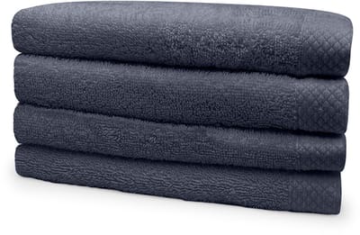 Eleganzzz Handdoeken Set - Set van 4 - Handdoek 50x100cm - 420 gr/m2 - 100% Katoen - dark grey