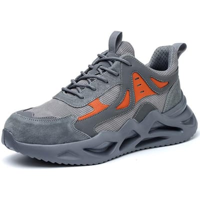 Heren Ademende Veiligheidsschoenen Onverwoestbare Puncture-Proof Werksneakers Heren Lichtgewicht Werkschoenen Mannelijke Beschermende Stalen Neus Schoenen 44 gray
