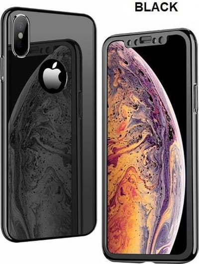 360-graden Beschermhoes Set voor iPhone XR _ Zwart