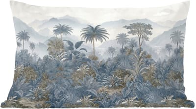 Sierkussens - Kussentjes Woonkamer - 60x40 cm - Jungle - Landschap - Blauw
