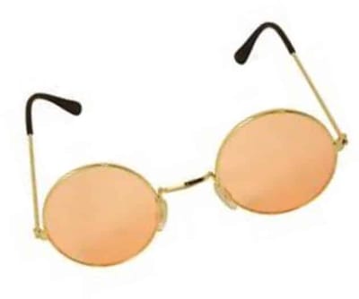 Partychimp Bril John Lennon Voor Bij Carnavalskleding Heren Carnavalskleding Dames Carnaval Accessoires Carnaval - Oranje - One-size