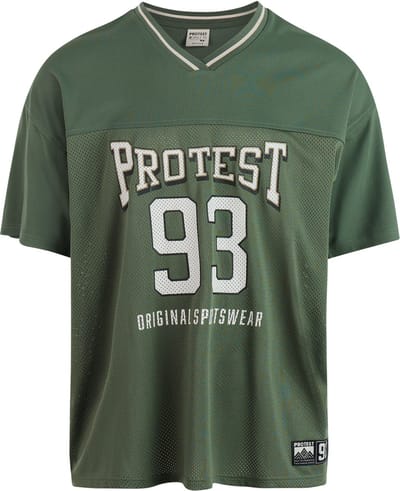 Protest PRTAinsley - T-shirt Heren - Korte mouwen - V hals - Loose fit - Groen