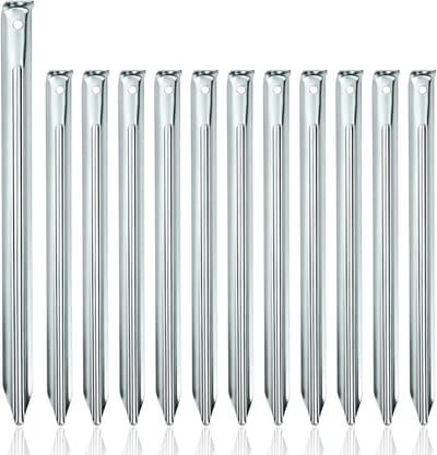 Tent Haringen - Grondankers Set - Kamperen Buiten - Stevig V-Profiel - 30 cm - Zwart