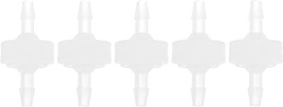 Slangaansluiting 1/8 inch met inline terugslagventiel - Wegwerp slangkoppelingen, 5 stuks kunststof voor water en lucht