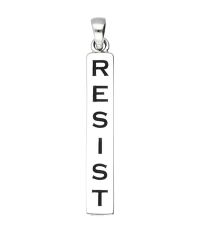 Zilveren Resist kettinghanger