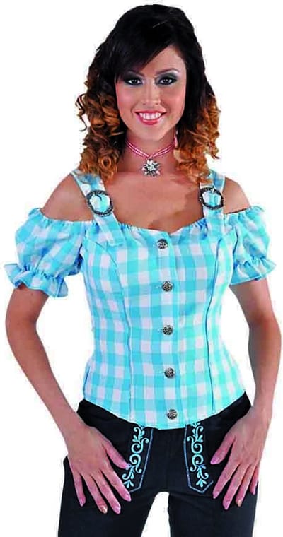 Boeren Tirol & Oktoberfest Kostuum | Tiroler Blouse Alpentoppen Vrouw | Medium | Bierfeest | Verkleedkleding