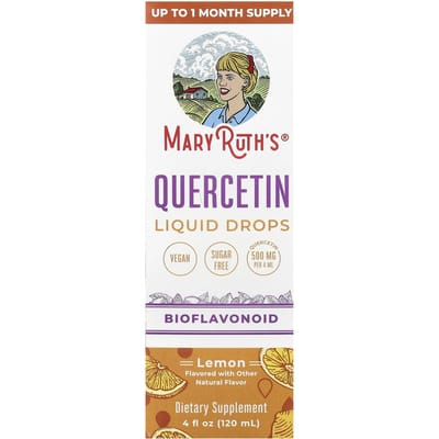 MaryRuth's, Gouttes Liquides de Quercétine, Saveur Citron, 4 fl oz (120 ml)