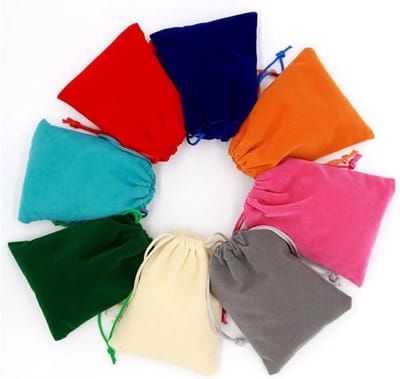Fluwelen Sieradenzakjes - Cadeauverpakking Tasjes - Sieraden Opbergen - Met Trekkoord - 50 stuks - Multicolor