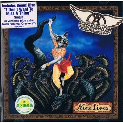 CD AEROSMITH - Nine Lives  4943982 Columbia 1998 Australië Rock Gebruikt blue