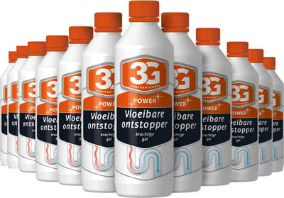 12x 3G Professioneel Power Vloeibare ontstopper - Vloeibare Ontstopper - Afvoer Ontstopper - Riool Ontstopper - Gootsteen Ontstopper - Krachtige Ontstopper