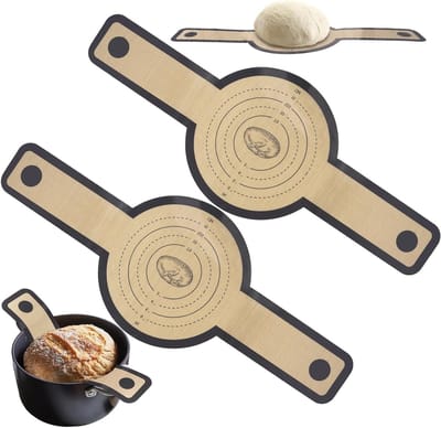 Herbruikbare Siliconen Bakmat voor Brood, 21 cm, Ronde Antiaanbakmat met Lange Handvatten, Geschikt voor Oven en Makkelijk Schoon te Maken