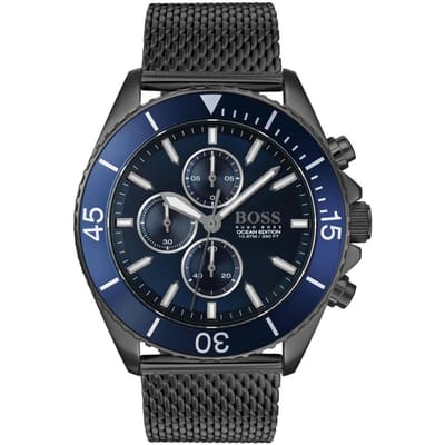 Hugo Boss 1513702 Ocean Edition Herenhorloge 48mm zwart