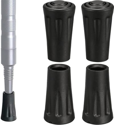 Set van 4 Rubber Buffers voor Wandelschoenen, Trekkingstokken, Nordic Walking en Accessoires