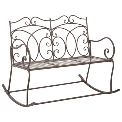 vidaXL - Tuinbank - 104 - cm - ijzer - antiekbruin