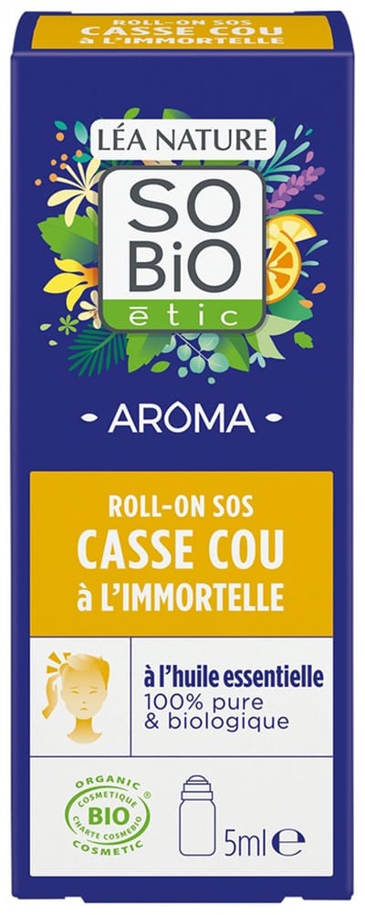 Léa Nature SO BIO étic Aroma SOS Casse Cou met Strobloem Biologische Roll-On 5 ml