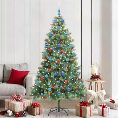vidaXL - Kunstkerstboom - 300 - LED's - Warmwit - PVC - en - Metalen - Groen