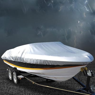 Dailygoods - Boot COVER, Waterdichte Deksel Waterdichte Bootafdekkingen Waterdicht en Scheurbestendig Boot Canvas, Tarps met Winddichte Riemen Tarp voor V-hul, hul, Basboot, Vis en Ski (600x310)